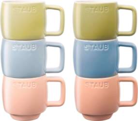 STAUB Set of 6 Ceramic Mugs