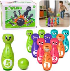 Bowling with Smiley Faces Educational Game