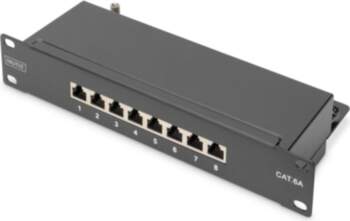 DIGITUS Patchpanel 1HE 10" 8-Port Cat6A