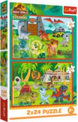 Puzzle - 2x24 - Small dinosaurs