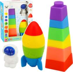 Set of Rubber Blocks Tower Rocket