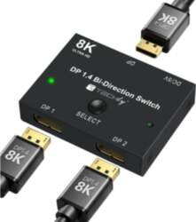 Techly IDATA-DP-2DP-8KT video switch DisplayPort