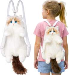 Plush Cat Backpack Mascot Adjustable Straps