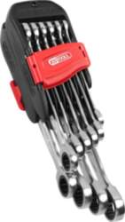 Combination ratcheting spanner set, 10 pcs