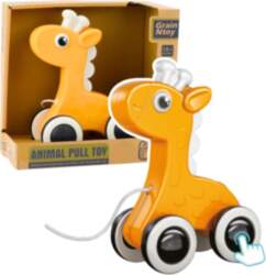 Giraffe Pull String Toy Squeaker Eco