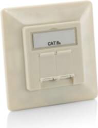 Equip Cat.6A German Modular Faceplate