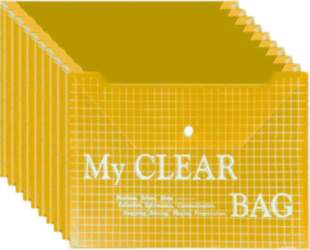 Folder Envelope With Clasp Transparent Yellow