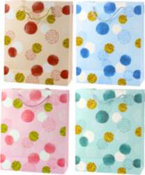 Gift Bag Dot Pattern Gold Pastel