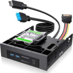 GRAUGEAR USB-HUB+Kartenleser Frontpanel m. 2,5&quot
