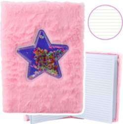 Plush Notebook Notebook Lined Star with