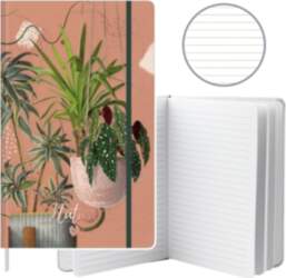 Notebook Planner Lined Leaves Plants Eraser