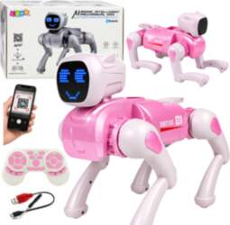 Pink AI Robot Dog – Remote