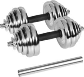 REBEL ACTIVE Chrome Adjustable Dumbbells in