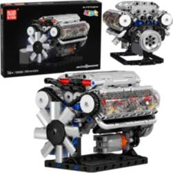 Construction Blocks V8 Engine Mechanical Model