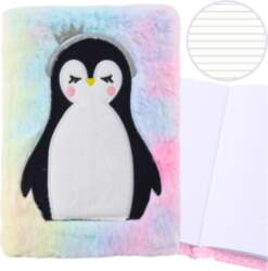 Plush Fur Notebook Lined Penguin Notebook