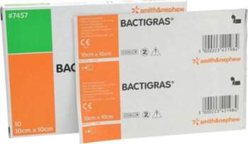 Марлевая повязка с хлоргексидином, антисептическая Bactigras
