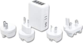 Ecolite XJ4U-USB - Ceļojuma adapteris 4xUSB