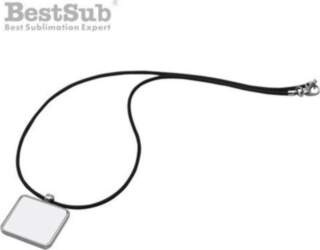 BestSub Necklace rectangular pendant with rubber