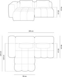 Cosmopolitan Design Modular Left Corner Sofa