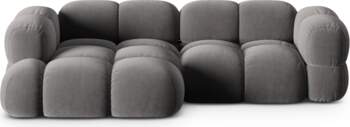 Cosmopolitan Design Velvet Left Corner Sofa