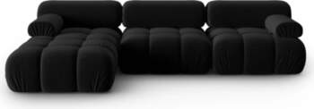 Cosmopolitan Design Velvet Modular Left Corner