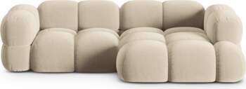 Cosmopolitan Design Velvet Right Corner Sofa