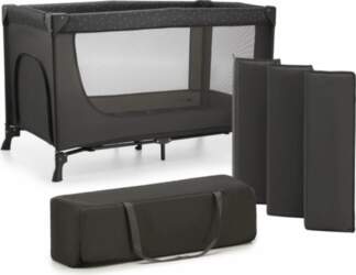 KINDERKRAFT Travel cot JOY LIGHT GREY