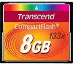MEMORY COMPACT FLASH 8GB/133X TS8GCF133 TRANSCEND
