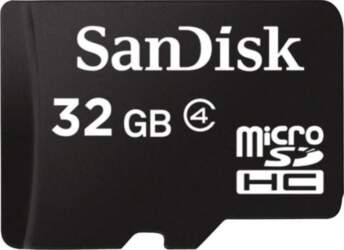 SanDisk microSDHC 32GB + SD adapteris