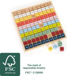Small Foot Colourful Multiplication Table "