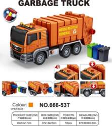 ... Orange Garbage Truck with Sound