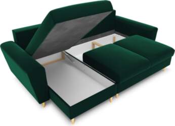 Cosmopolitan Design Corner Sofa With Bed