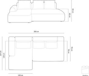 Cosmopolitan Design Left Corner Sofa With
