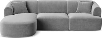 Cosmopolitan Design Velvet Modular Left Corner