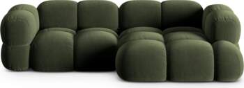 Cosmopolitan Design Velvet Right Corner Sofa