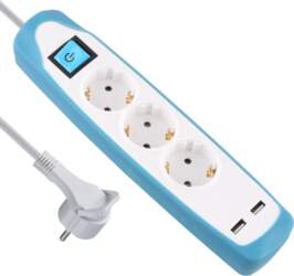 Electraline 62154 Multisocket 3p+2xUSB 2m