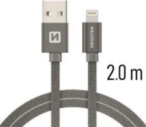 Swissten Textile Fast Charge 3A Lightning