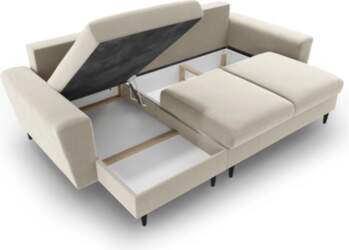 Cosmopolitan Design Corner Sofa With Bed