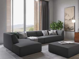 Cosmopolitan Design Modular Left Corner Sofa