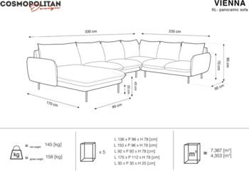 Cosmopolitan Design Panoramic Right Corner Sofa