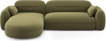 Cosmopolitan Design Velvet Modular Left Corner