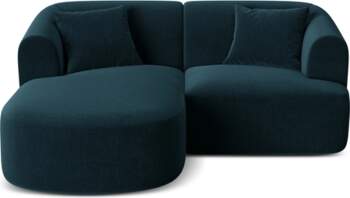 Cosmopolitan Design Velvet Modular Left Corner