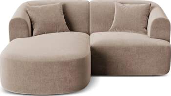 Cosmopolitan Design Velvet Modular Left Corner