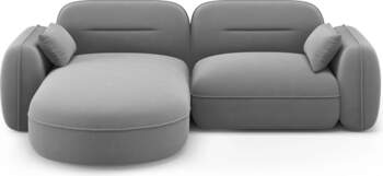 Cosmopolitan Design Velvet Modular Left Corner