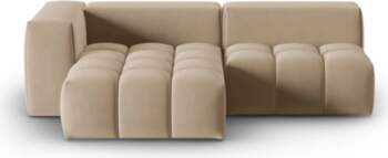 Cosmopolitan Design Velvet Modular Left Corner