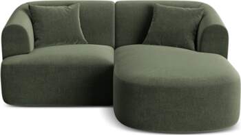 Cosmopolitan Design Velvet Modular Right Corner