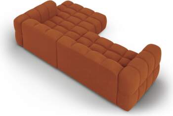 Cosmopolitan Design Velvet Modular Right Corner