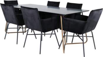 VentHon Petra Dining Table , Distressed Copper