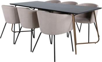 VentHon Petra Dining Table , Distressed Copper