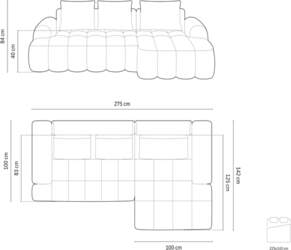 Cosmopolitan Design Right Corner Sofa With